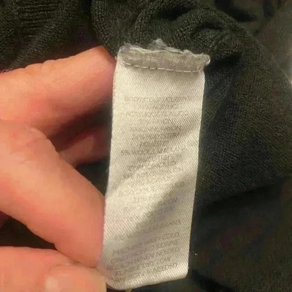 Loft black open cardigan has ribbing on hem cuffs and top back women’s size 14 - Picture 7 of 7